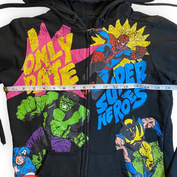 2for$35 Marvel Comics Superhero Hulk Wolverine Zip Front Hoodie Sweater Size S - Picture 4 of 10